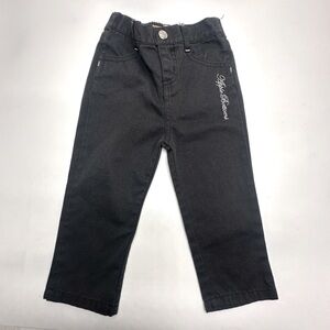Vintage Apple‎ Bottoms Toddler Girls Black Jeans size 28 months (KA)